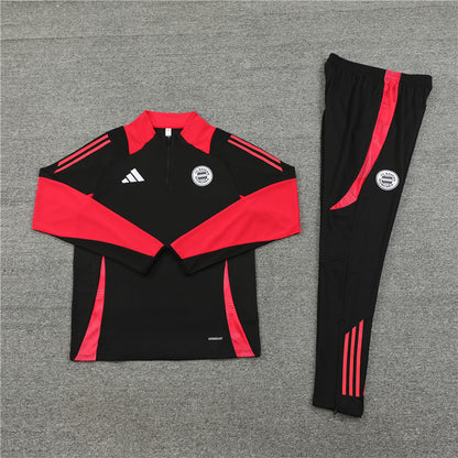 Chandal de niño Bayern Munich 24/25 (Negro y rojo)