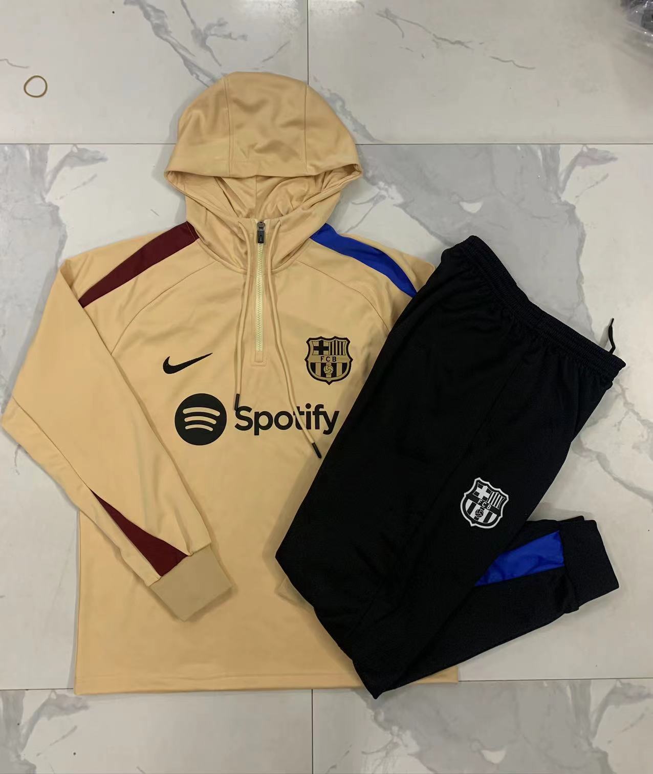 Chándal con Capucha FC Barcelona 24/25 (Beige)