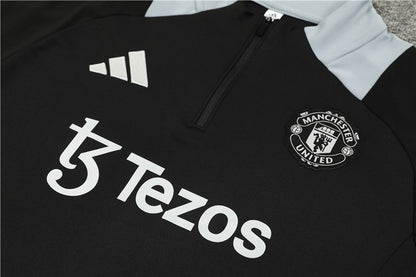 Chandal de niño Manchester United 24/25 (Negro y gris)