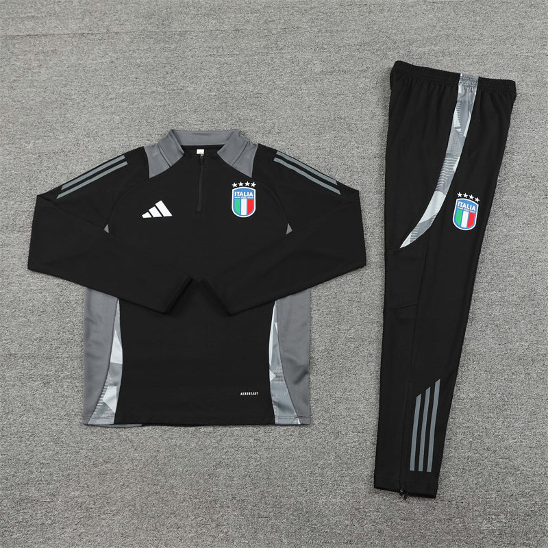 Chandal de niño Italia 24/25 (Negro)