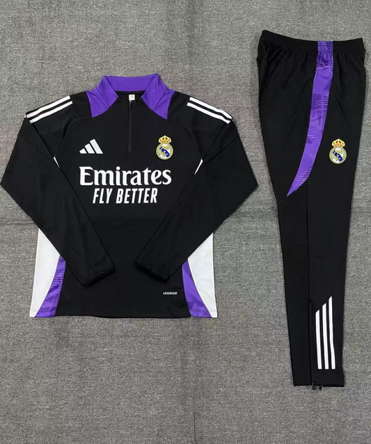 Chándal de niño Real Madrid 24/25(Negro y morado)